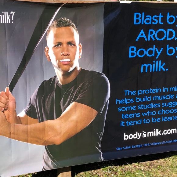 RARE: Alex Rodriguez “GOT MILK” large vinyl ad banner 71”x48” - Picture 5 of 13